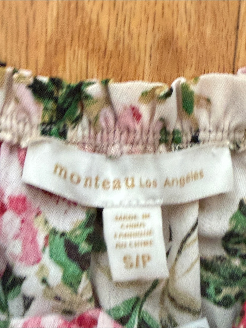 Cottagecore Monteau Pink Rose Smocked Bodice Tiered Maxi Sundress Small S - Picture 16 of 16